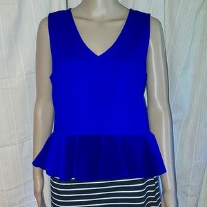 Royal Blue J Crew Peplum Top